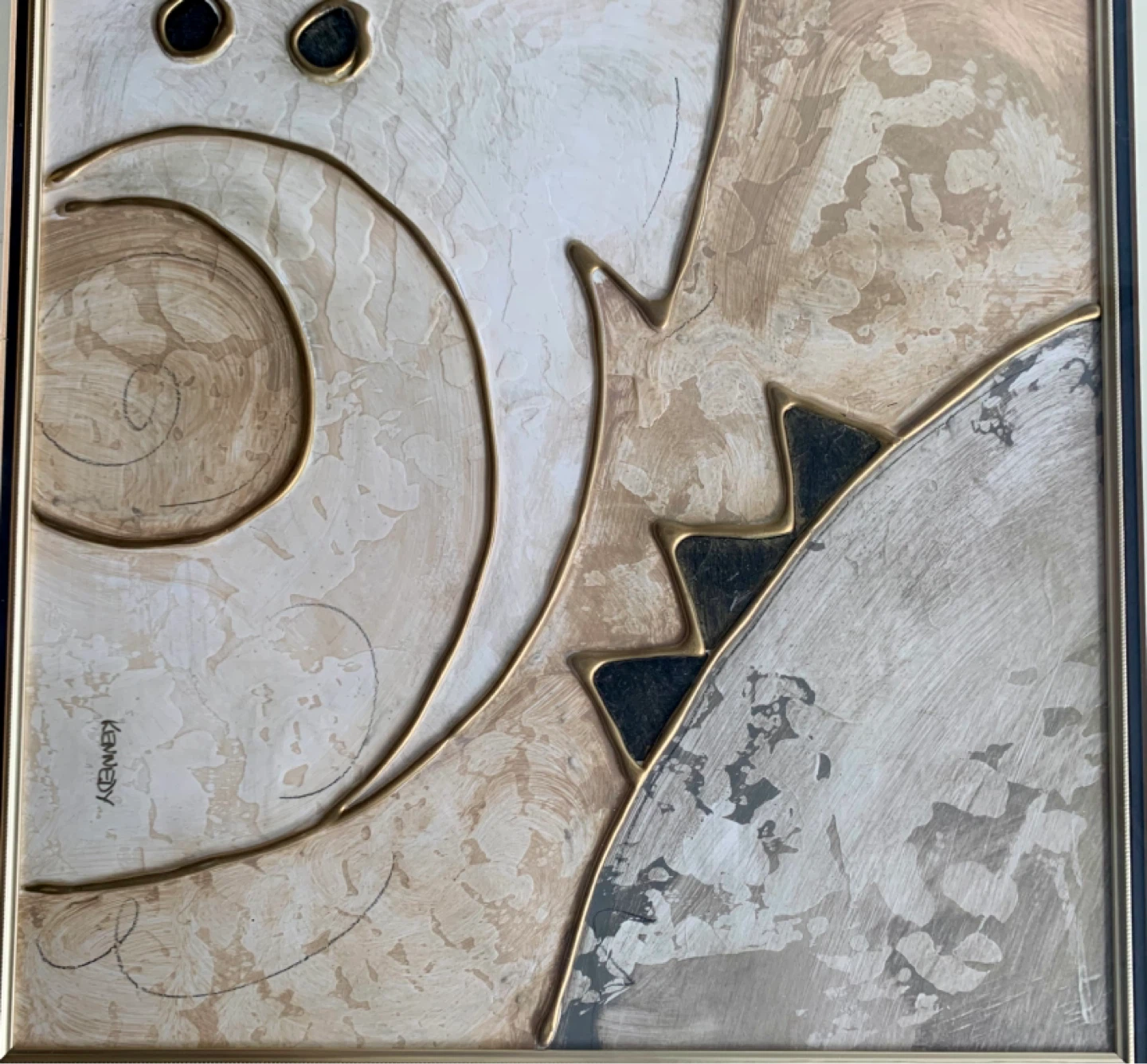 Kennedy Framed Abstract Art Piece - photo 2