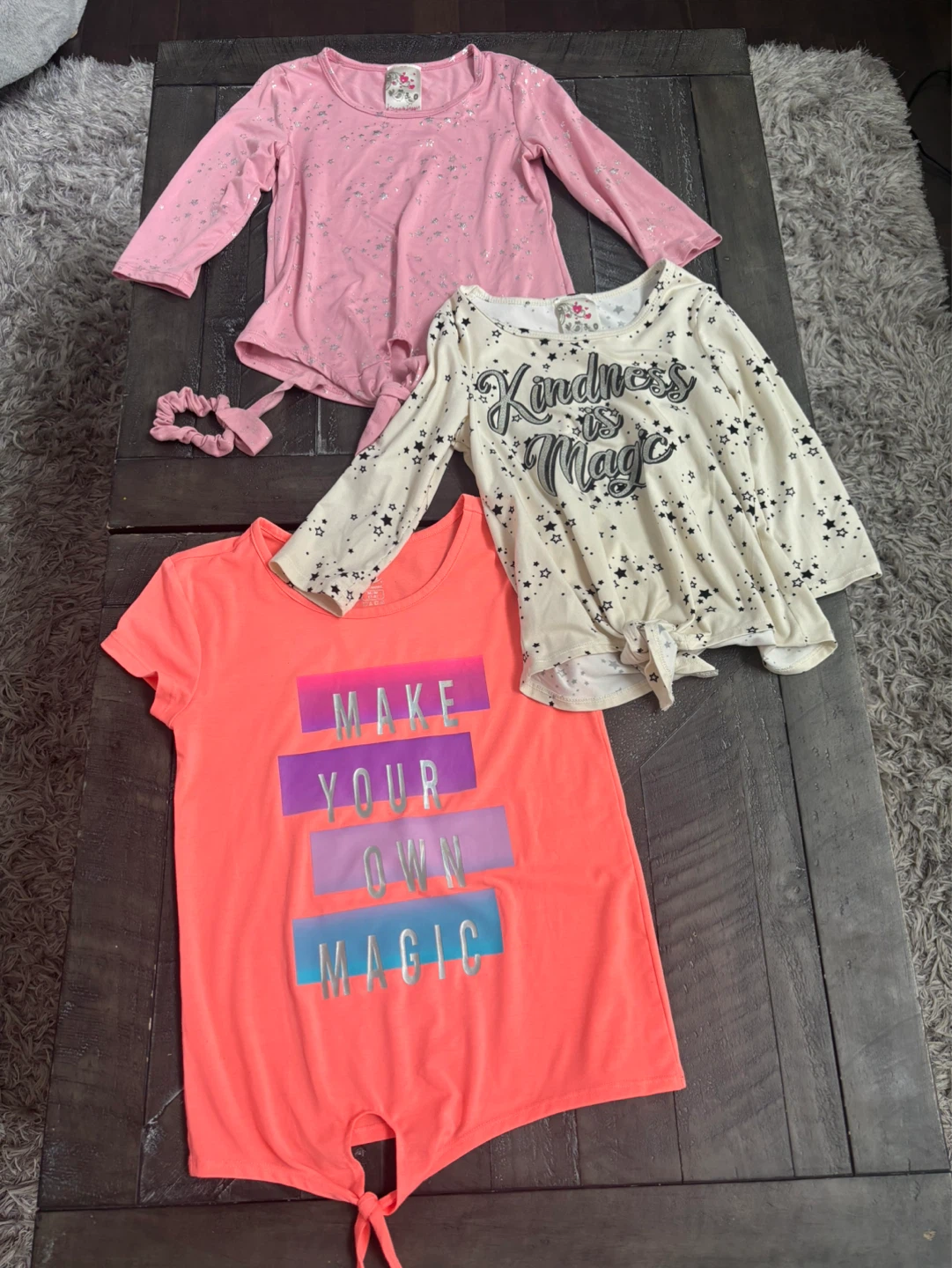Girls' size 7/8 tie-front shirt bundle