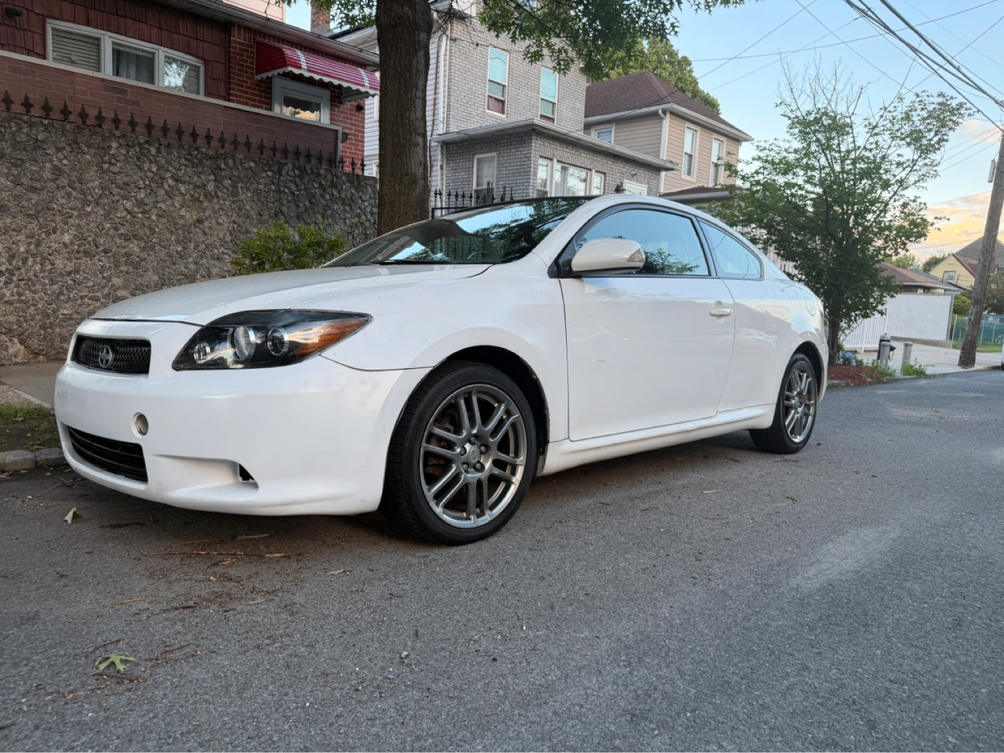 White Scion tC Coupe