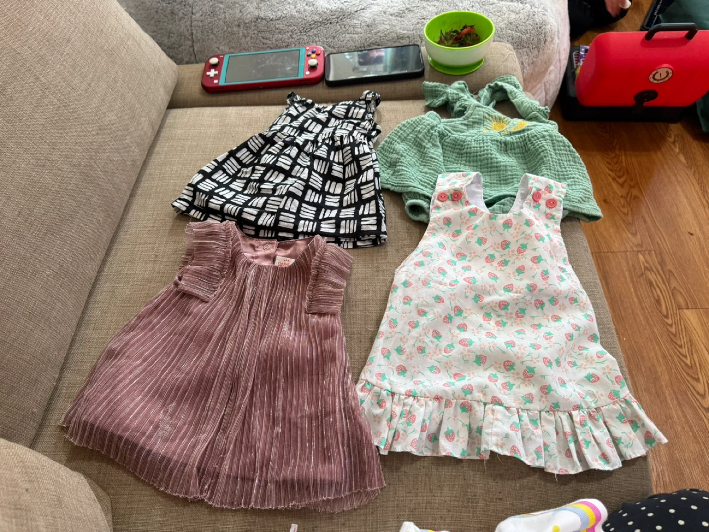 Baby Girl Clothes Bundle - Dresses and Bloomer Shorts - photo 3