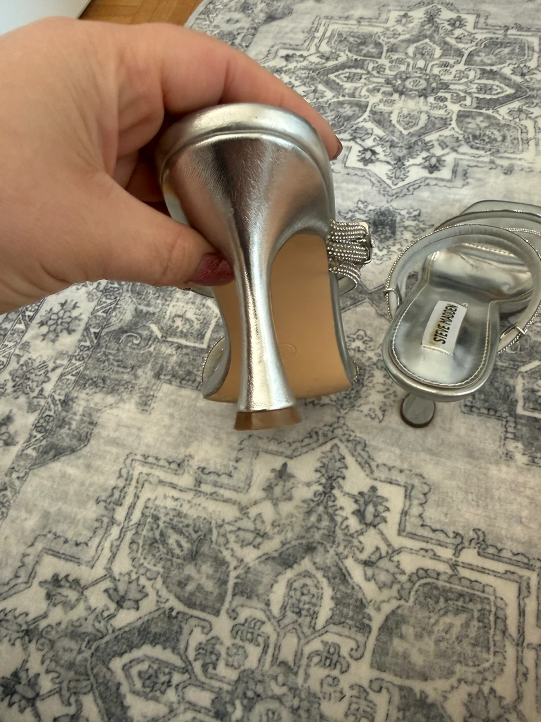 Steve Madden Silver Heeled Sandals - photo 4