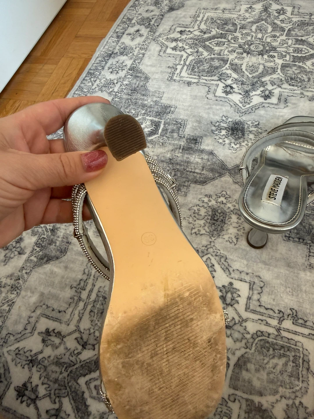 Steve Madden Silver Heeled Sandals - photo 5