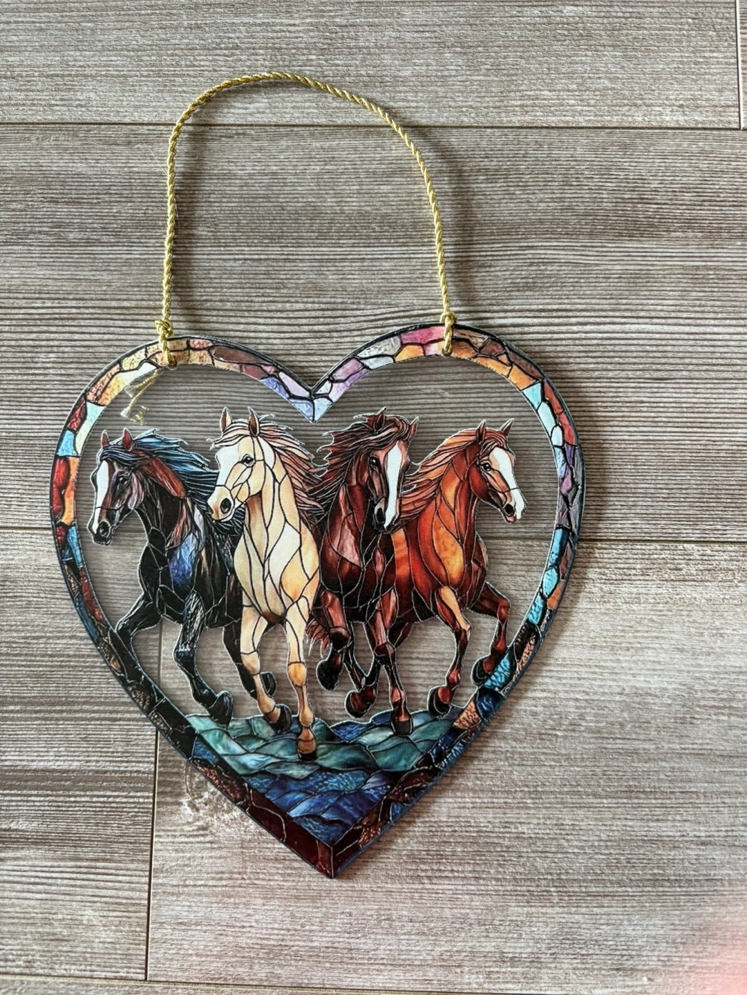 Plastic Heart Shaped Horse decoration - photo 3