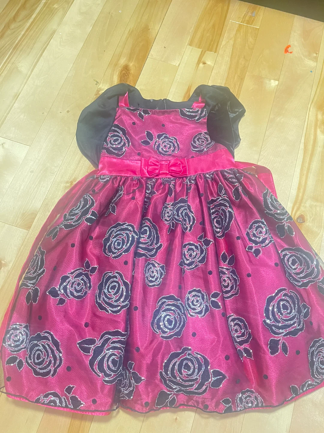 Girls' Rose Print Dress