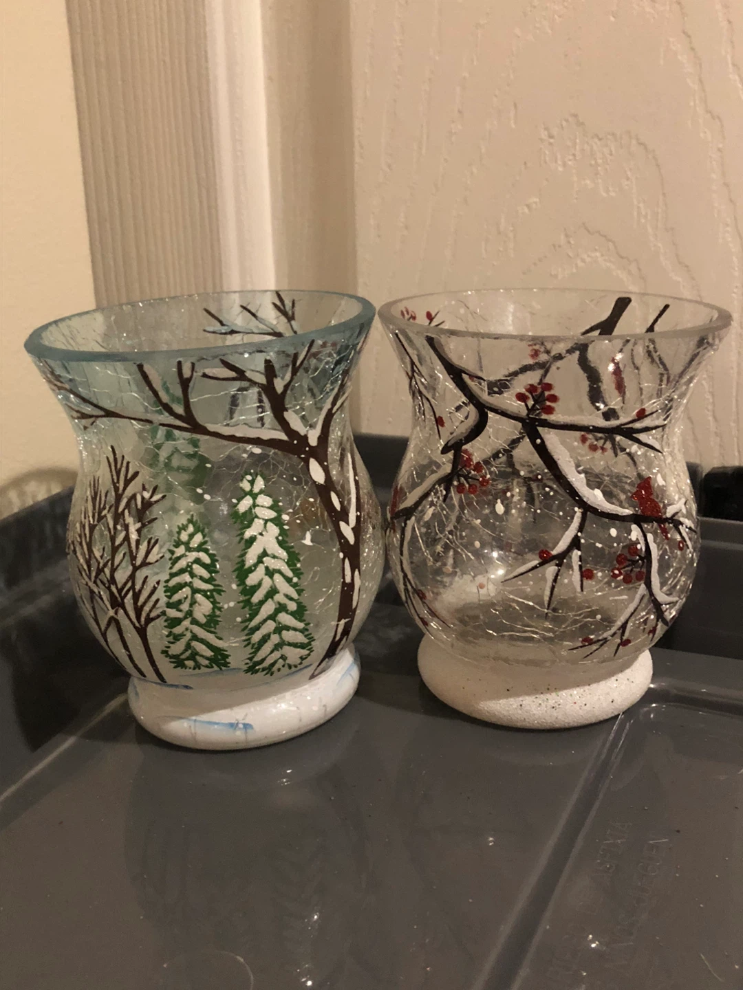 Pair of Christmas Votive Candle Holders ⚽️