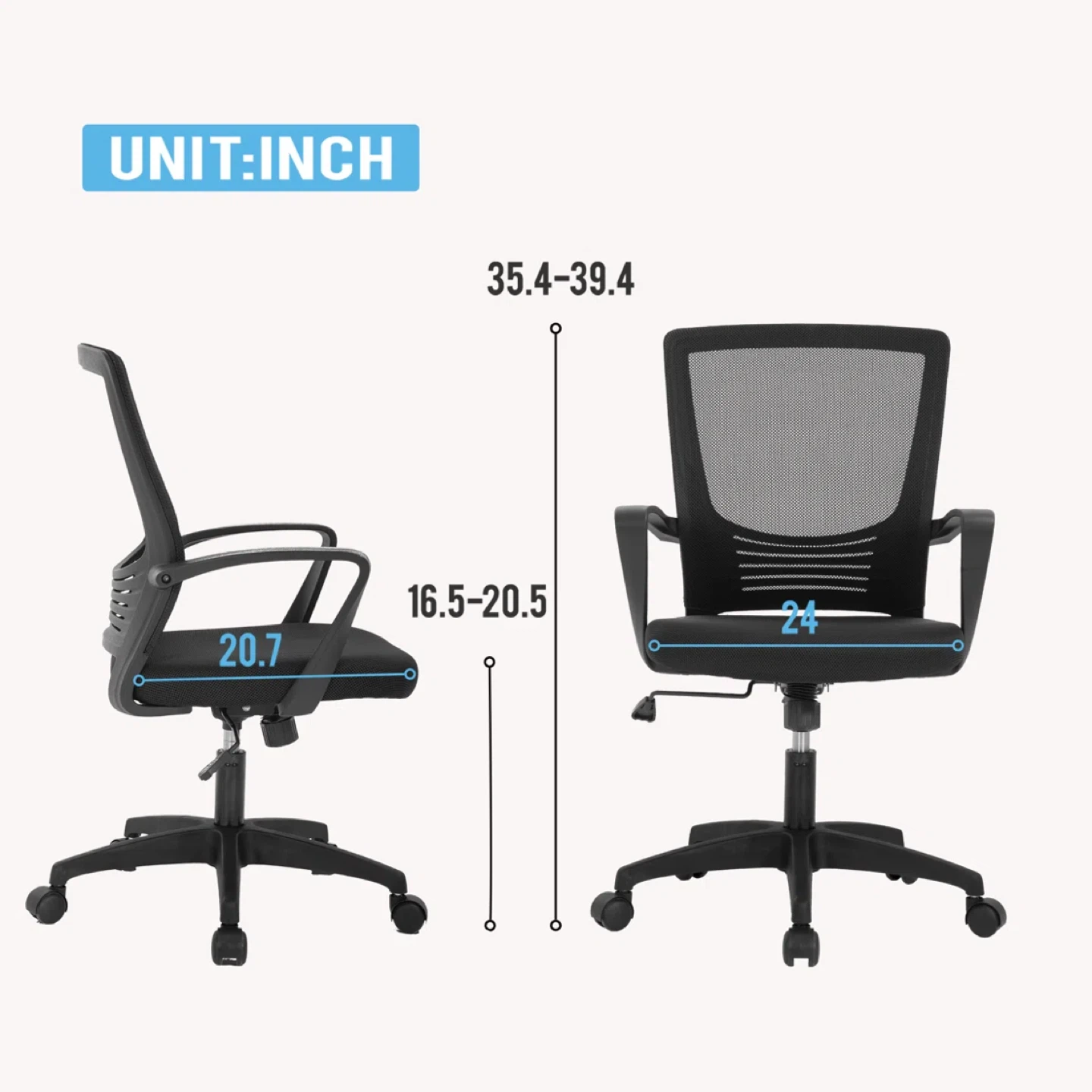 Black Ergonomic Mesh Office Chair - photo 2