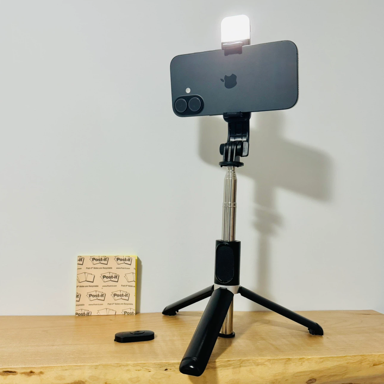 Selfie Stick Tripod with Ring Light and remote button ⚽️ - photo 2