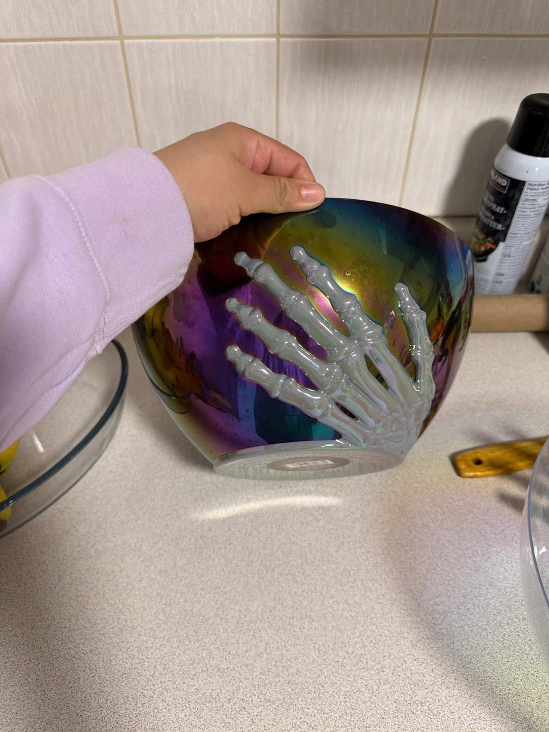 Halloween Skeleton Hand Serving Bowl