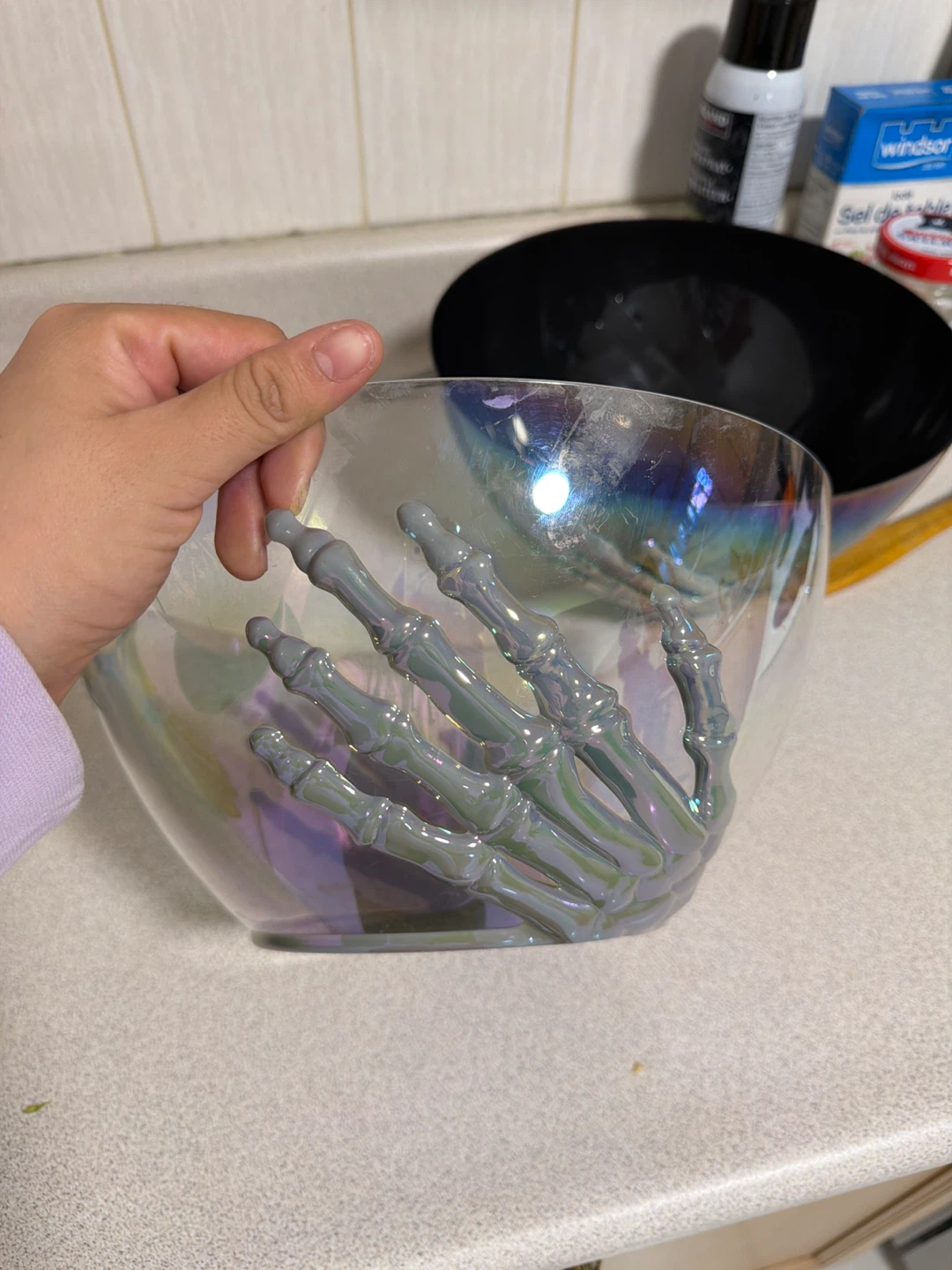 Halloween Skeleton Hand Serving Bowl - photo 3