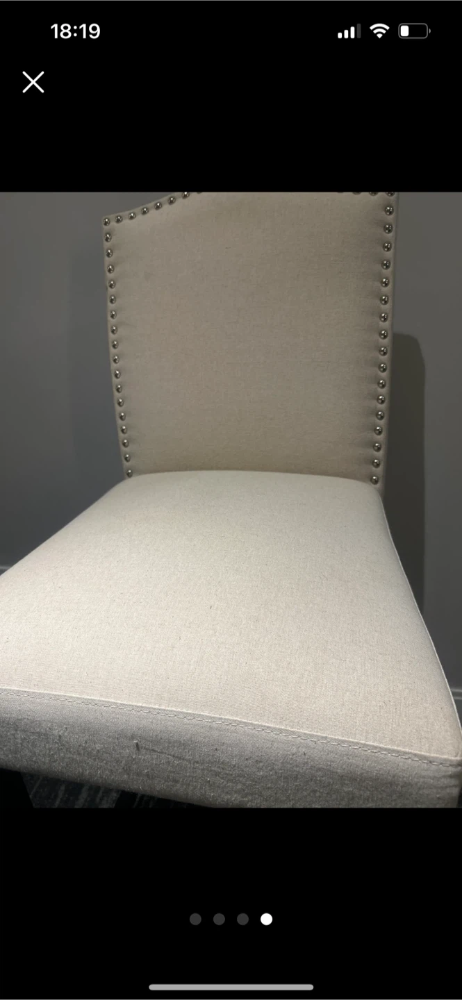 Bar Stool - Classic Talc Linen - photo 2