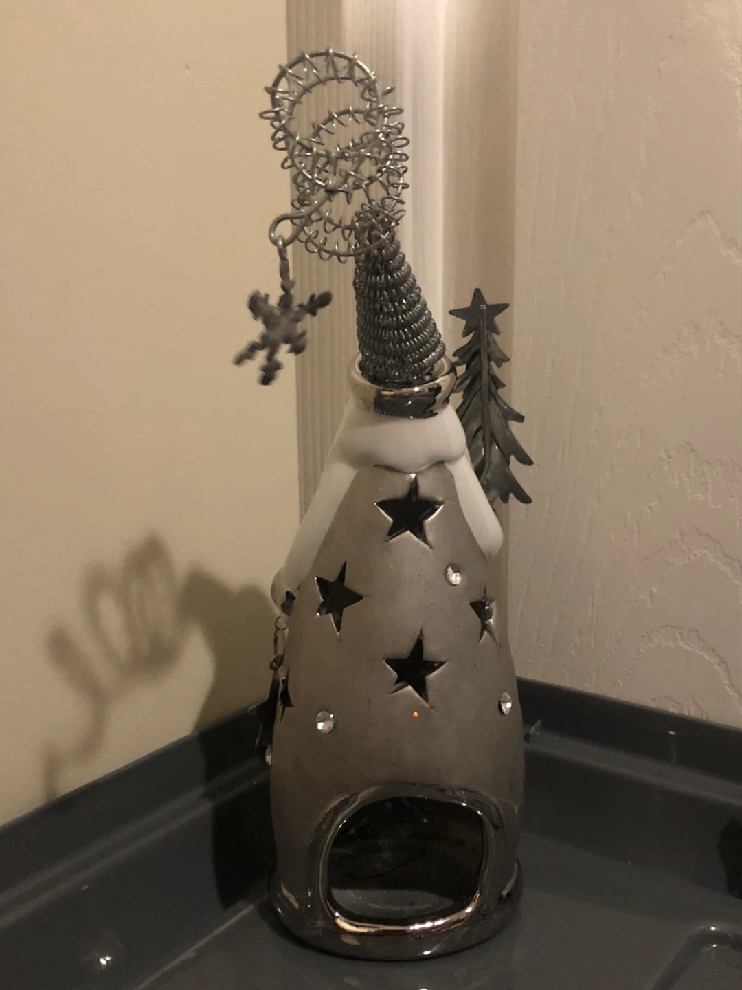 Santa Claus Candle Holder with Christmas Tree Accent ⚽️ - photo 2