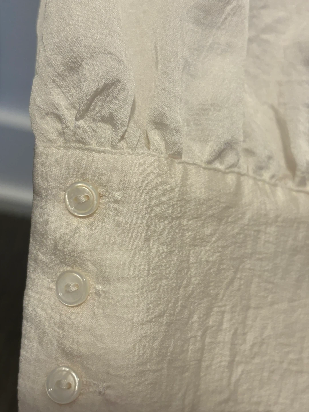 ZARA White Lace Trim Boho Blouse with Balloon Sleeves - Size S - photo 5