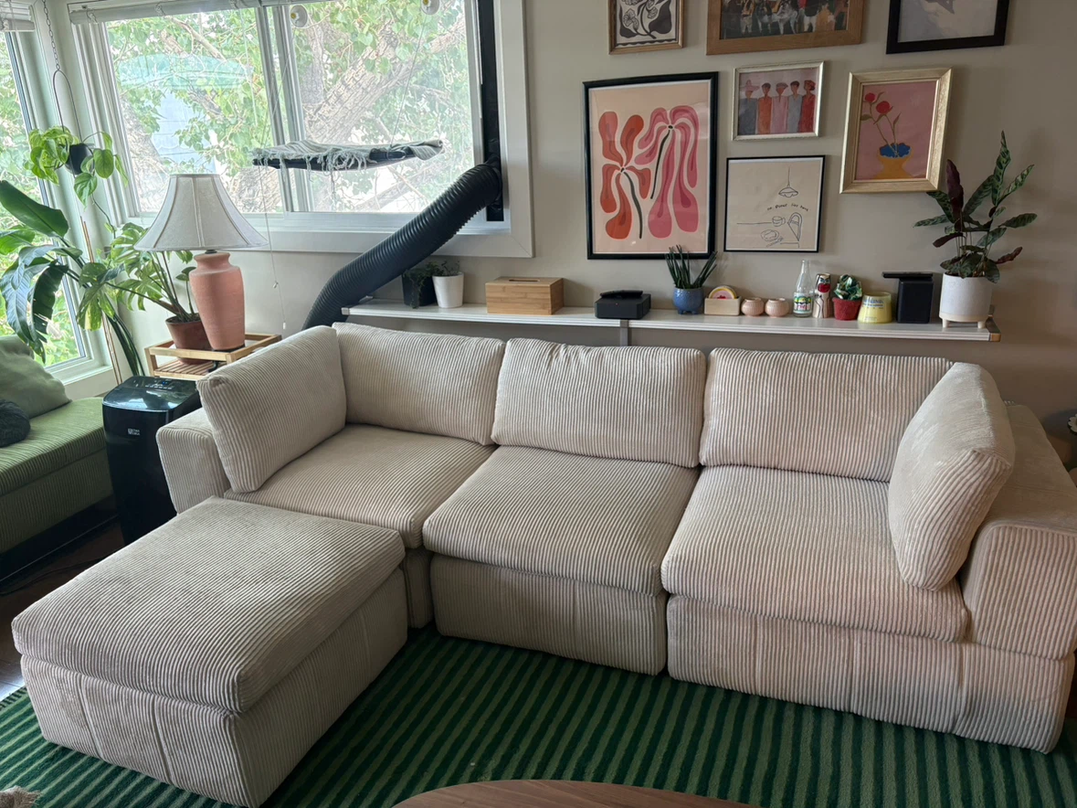 Wayfair Corduroy L-Shaped Sectional - photo 4