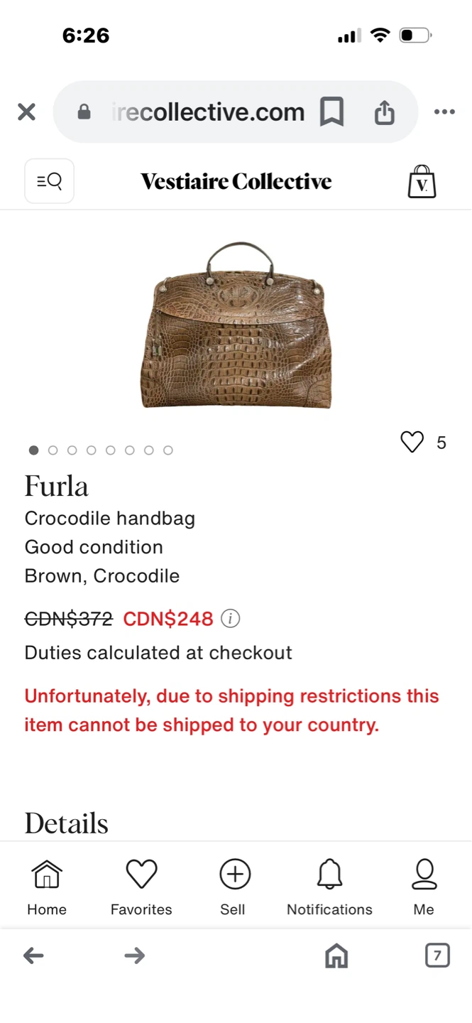 Furla Crocodile Handbag