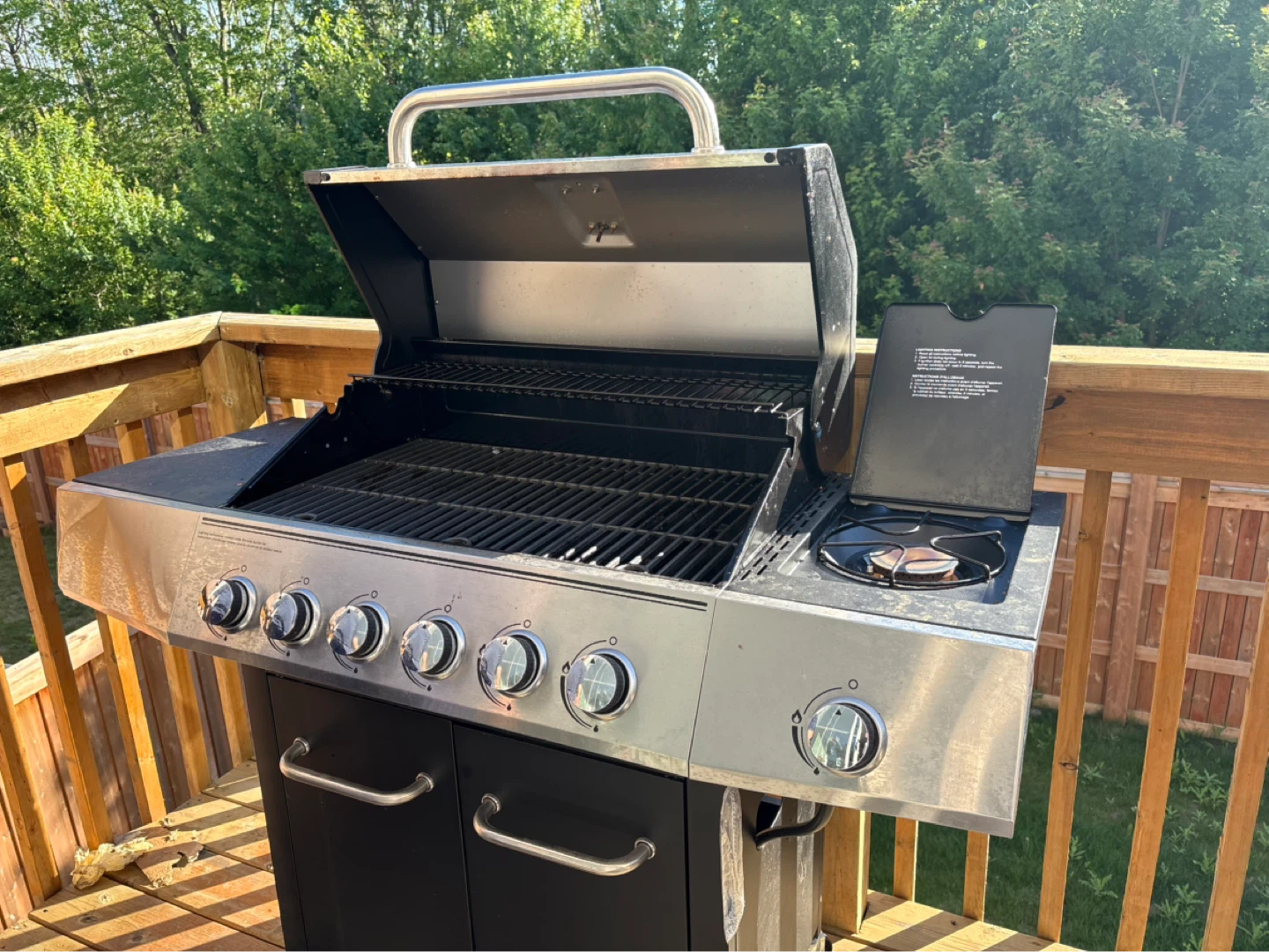 Master Grill 6-Burner Propane BBQ with Side Burner
