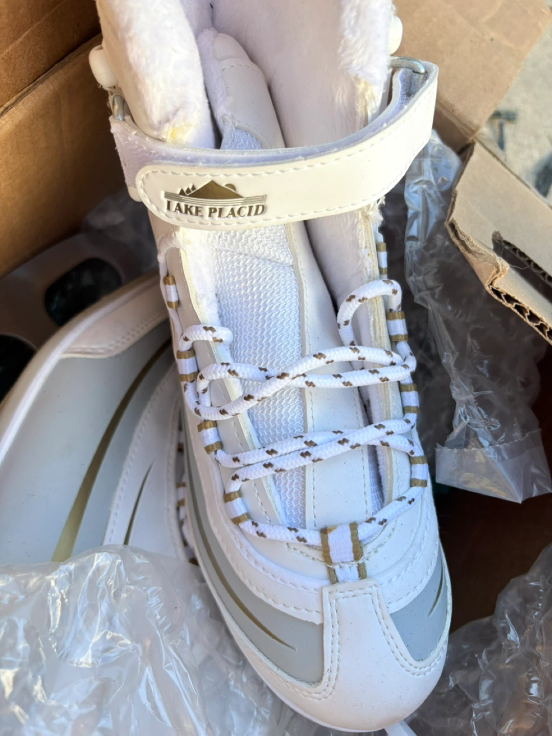 Lake Placid White Ice Skates