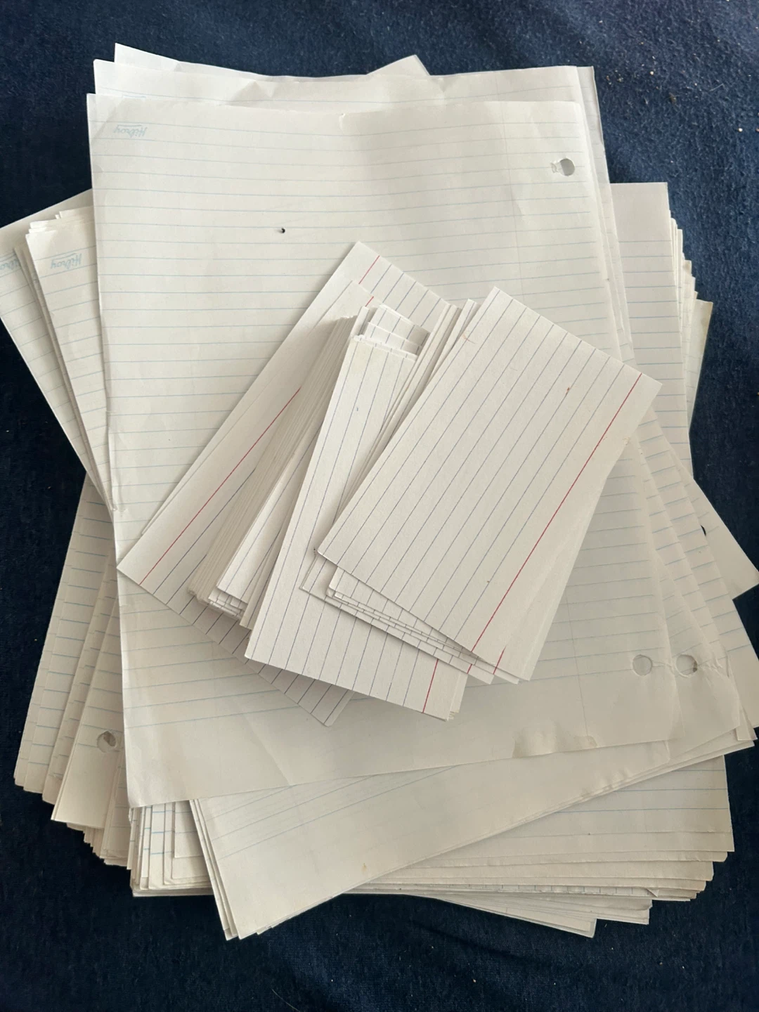 Lined Paper and Index Cards