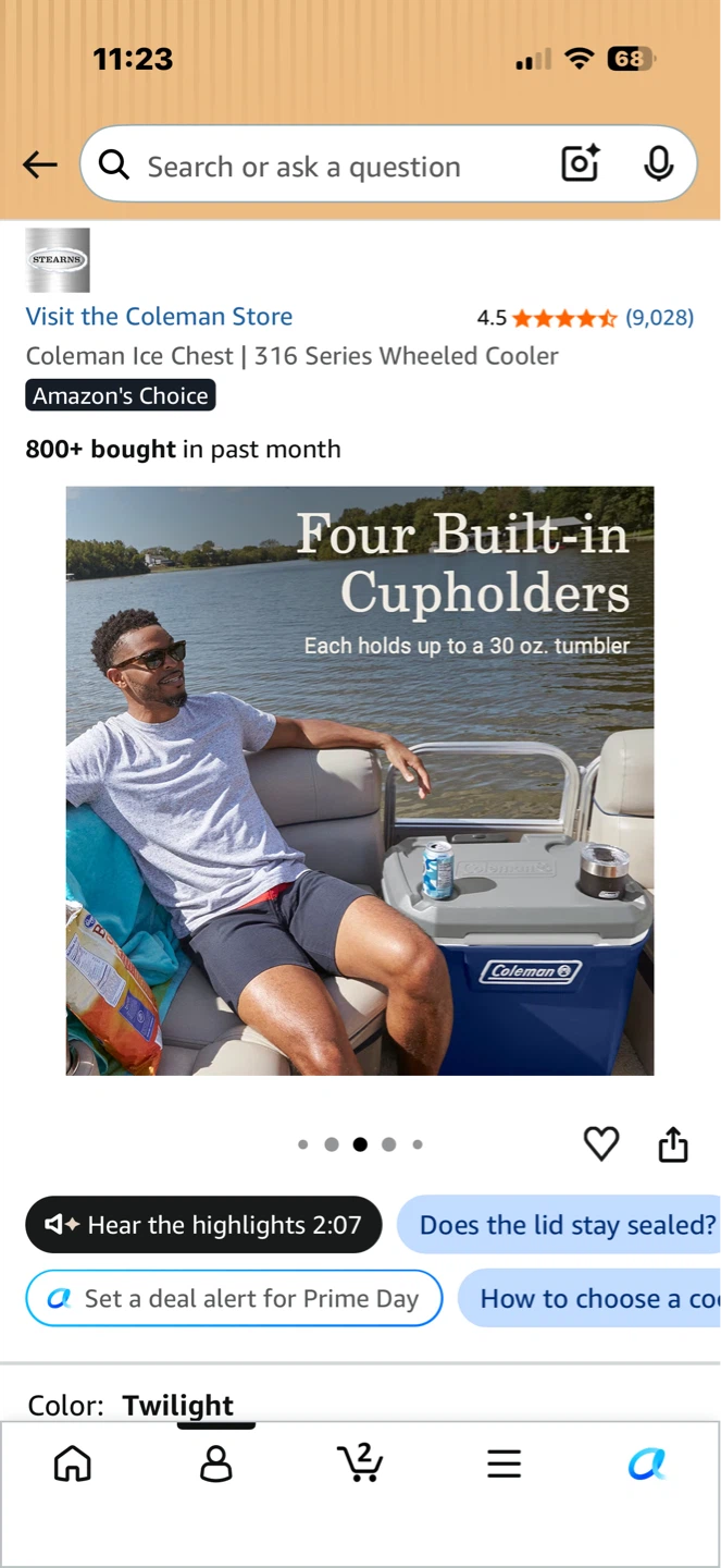 Coleman 316 Series Wheeled Cooler - Twilight - photo 5