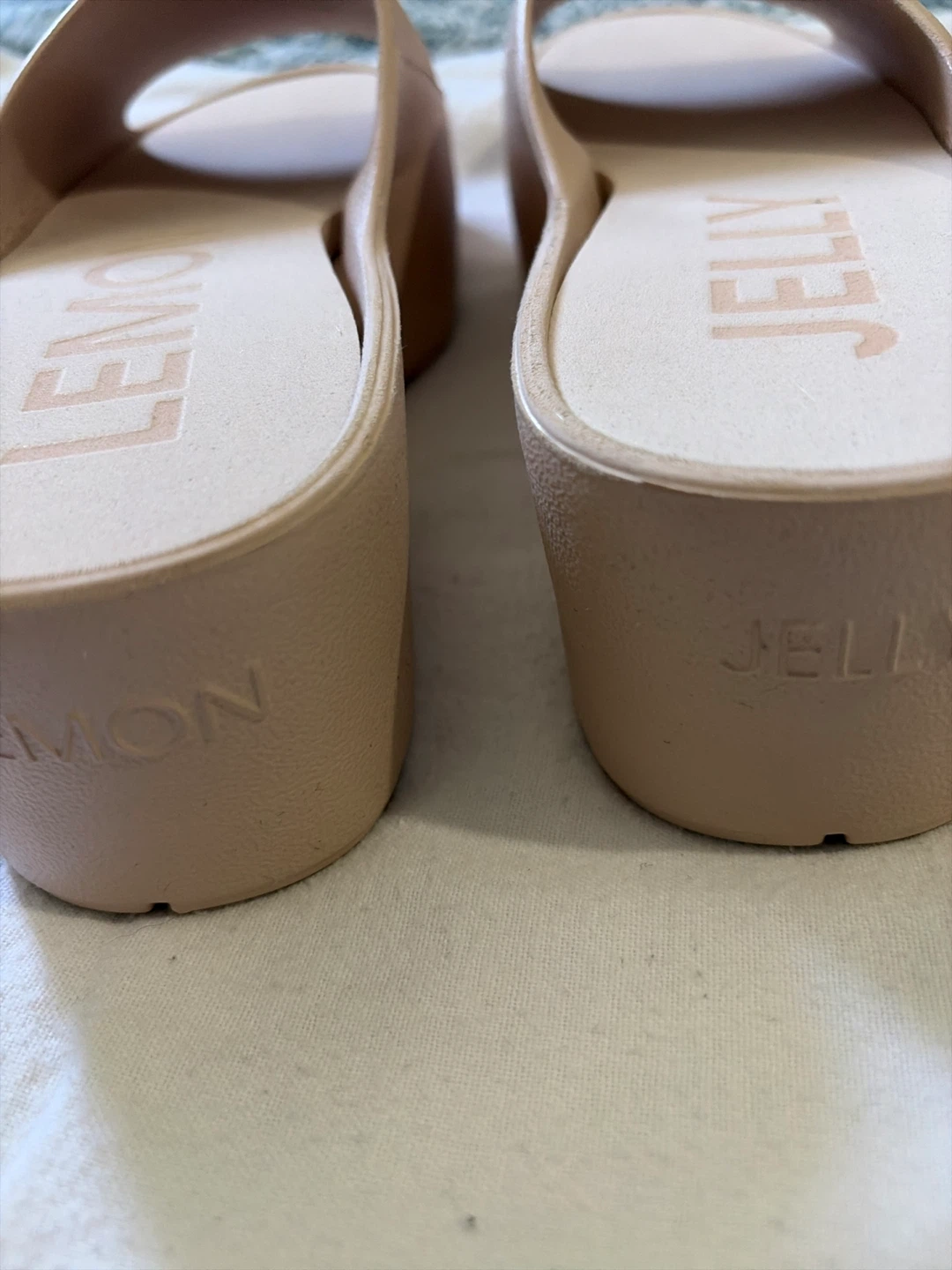 Lemon Jelly Beige Slide Sandals Size 40 - photo 3