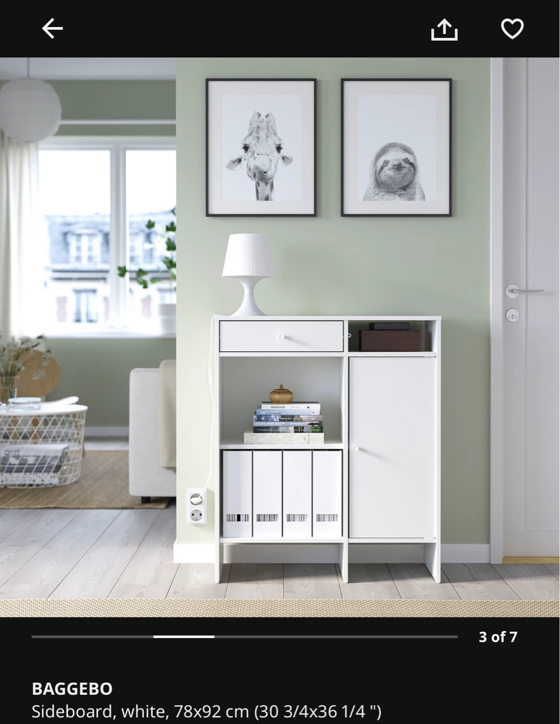 IKEA BAGGEBO Sideboard White - photo 3