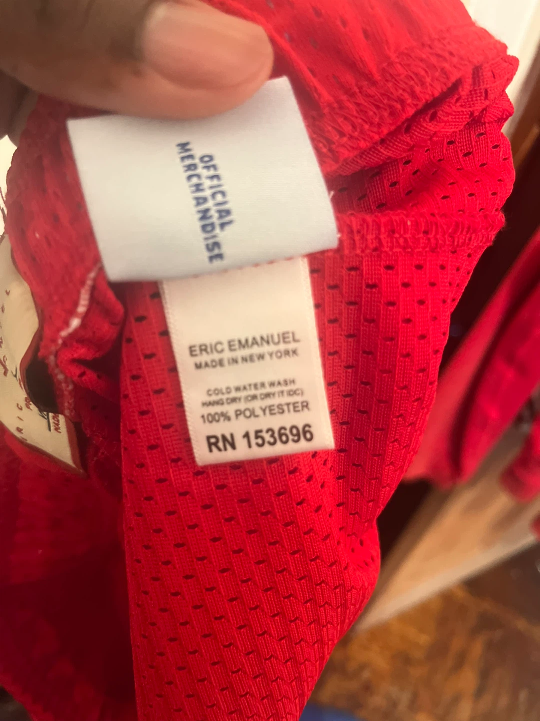 Authentic Eric Emanuel Red Lightning Shorts Medium - photo 5