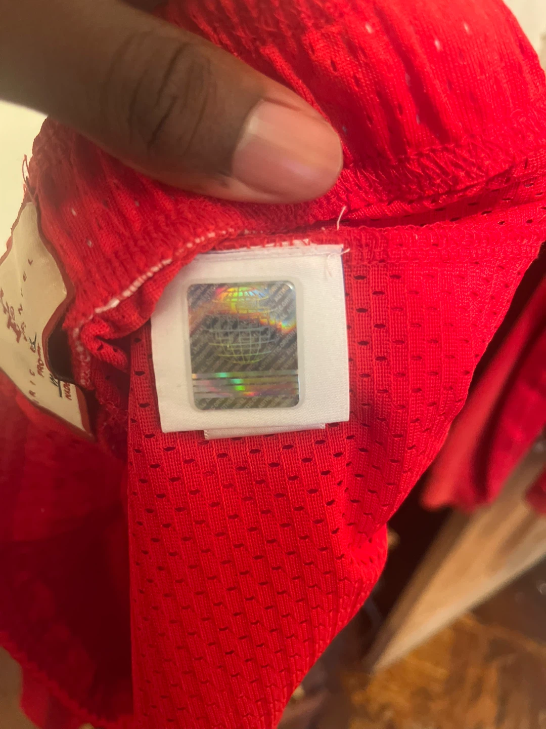 Authentic Eric Emanuel Red Lightning Shorts Medium - photo 4