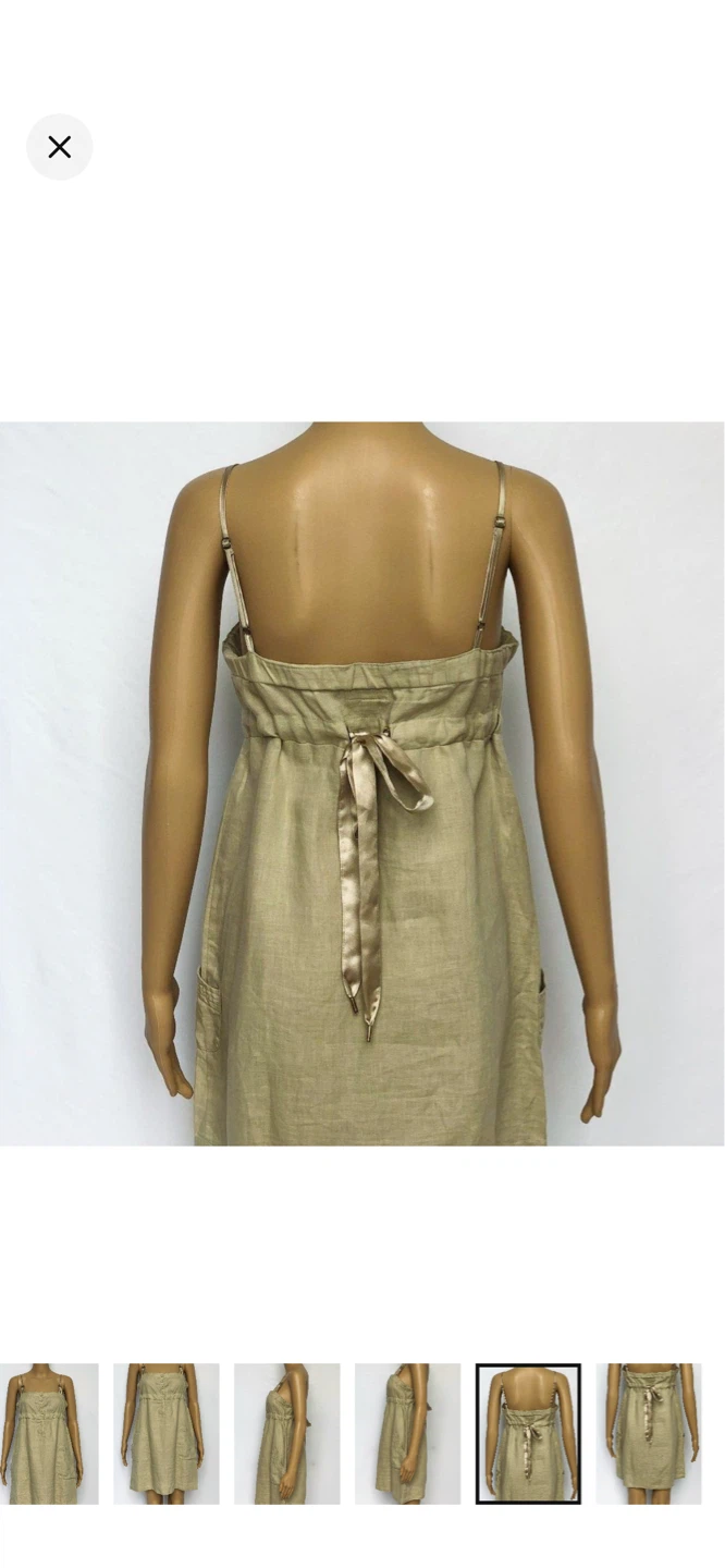 ⚽ Guess Tan Linen Blend Sundress - Women's Size M - photo 3