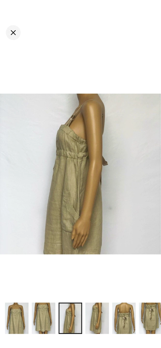 ⚽ Guess Tan Linen Blend Sundress - Women's Size M - photo 2