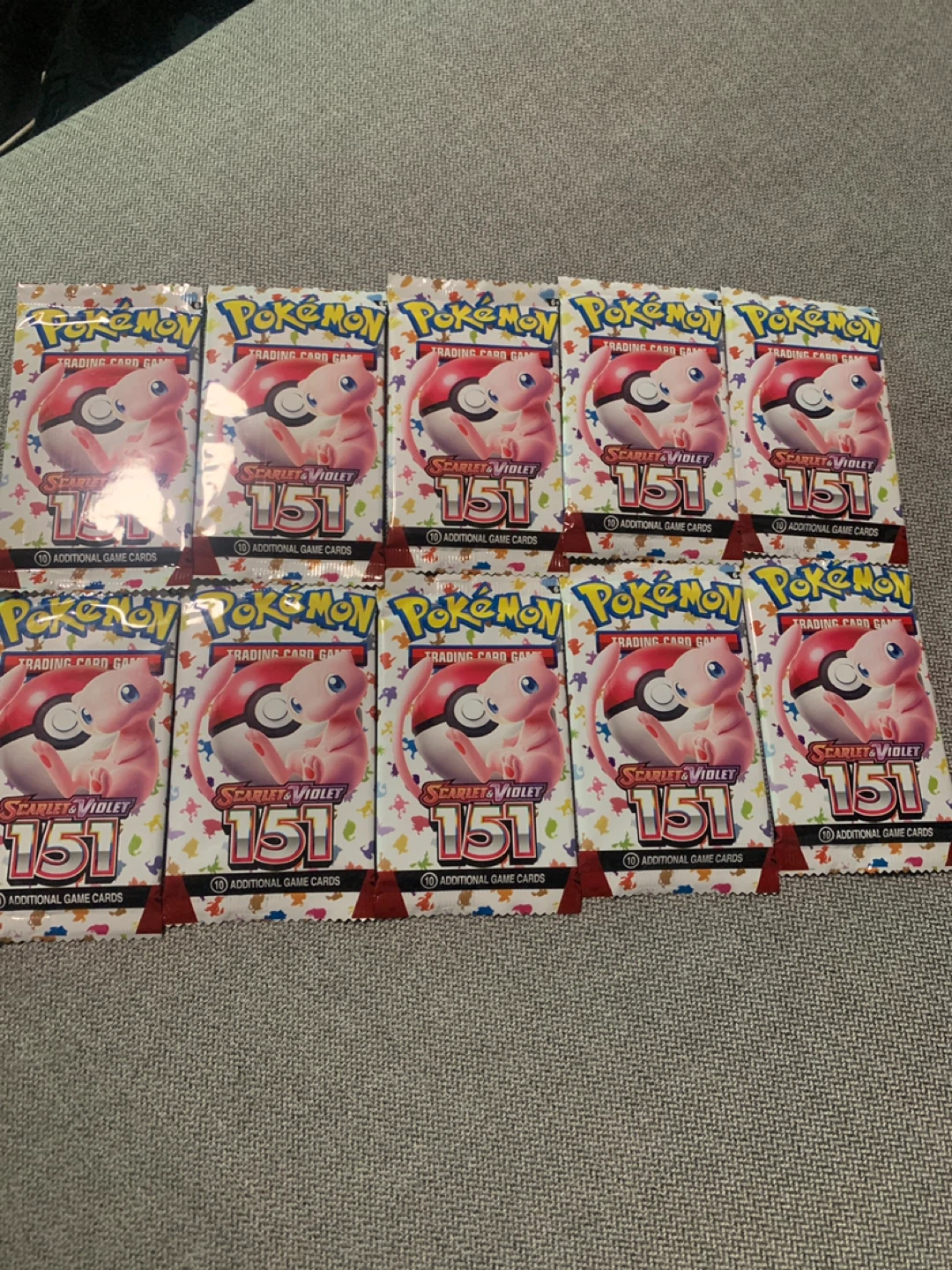 10 pack of Pokemon Scarlet & Violet 151 Trading Card Packs (10)