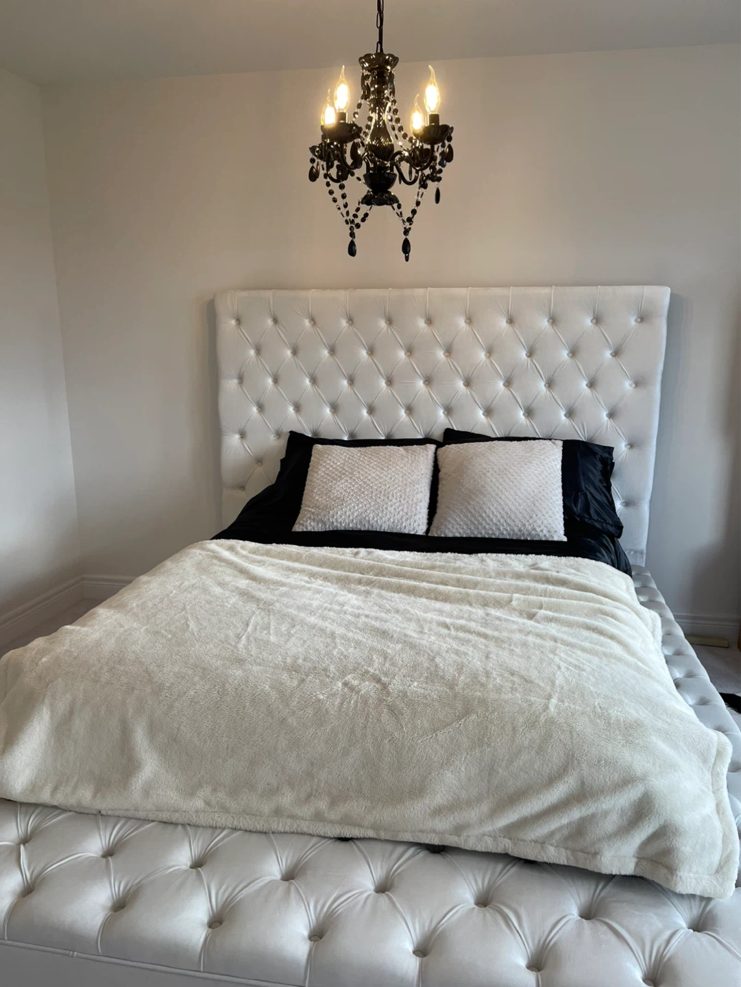 Wayfair upholstered storage bed white velvet - photo 2