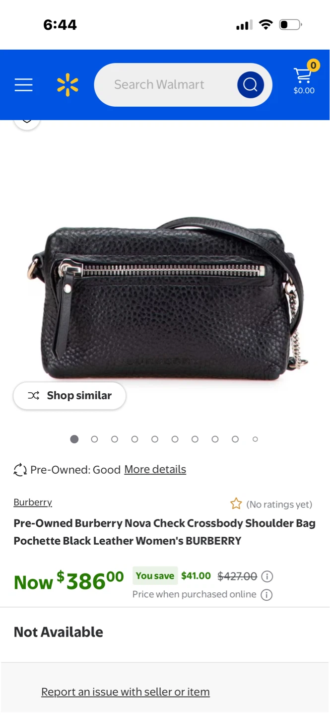 Burberry Black Leather Shoulder Bag