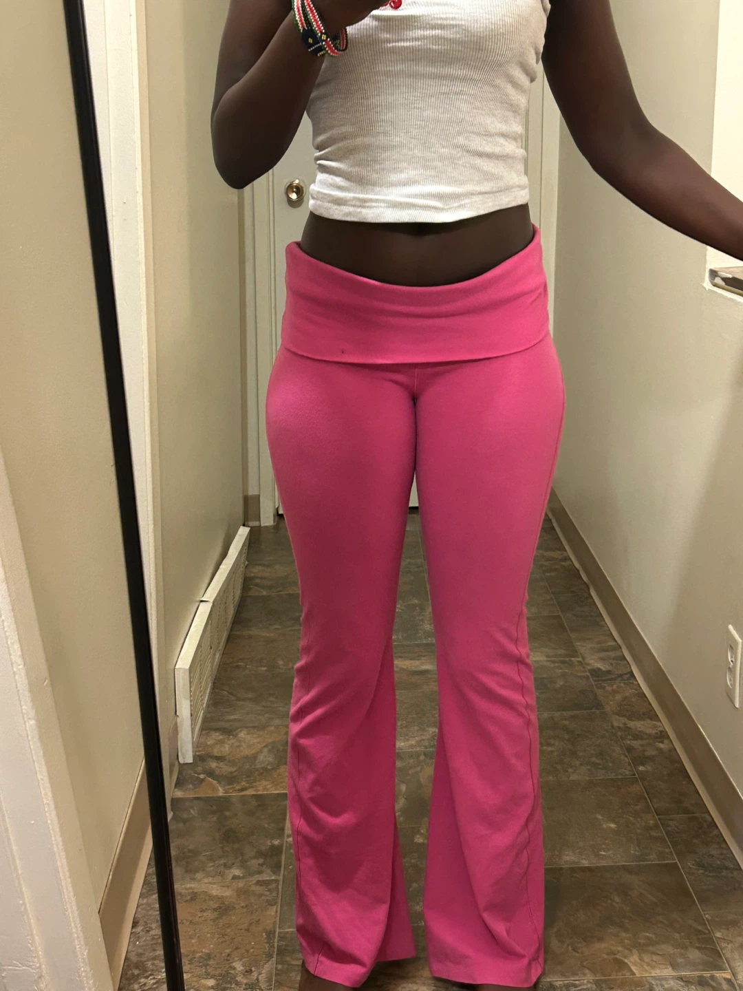 PINK Victoria’s Secret Foldover Flare Leggings – Like New