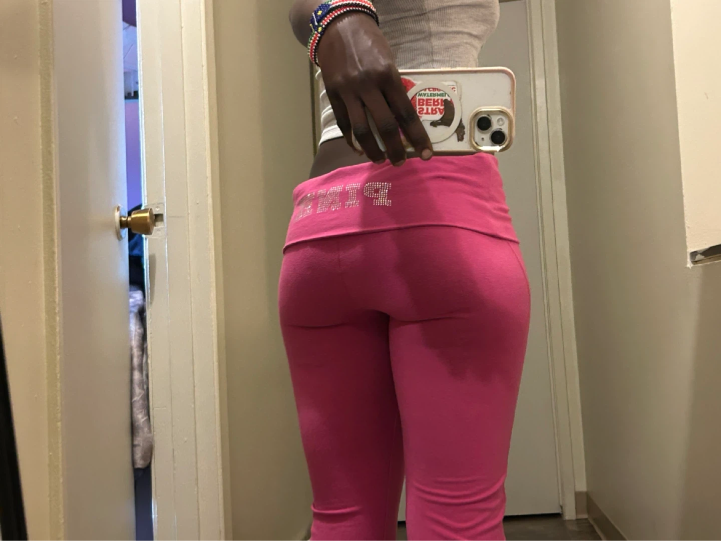 PINK Victoria’s Secret Foldover Flare Leggings – Like New - photo 2