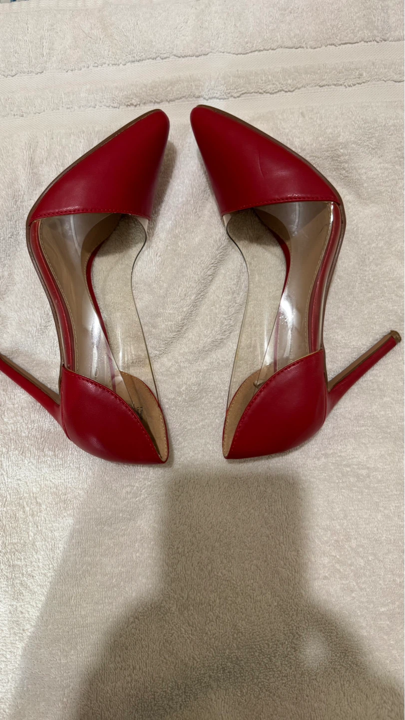 BCBGeneration Red Clear Panel Pumps Heels - photo 4