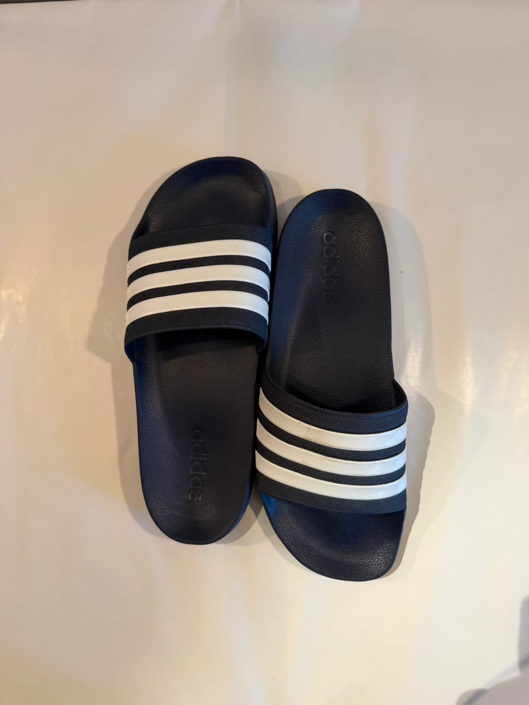 Adidas Adilette Shower Slides - Navy/White