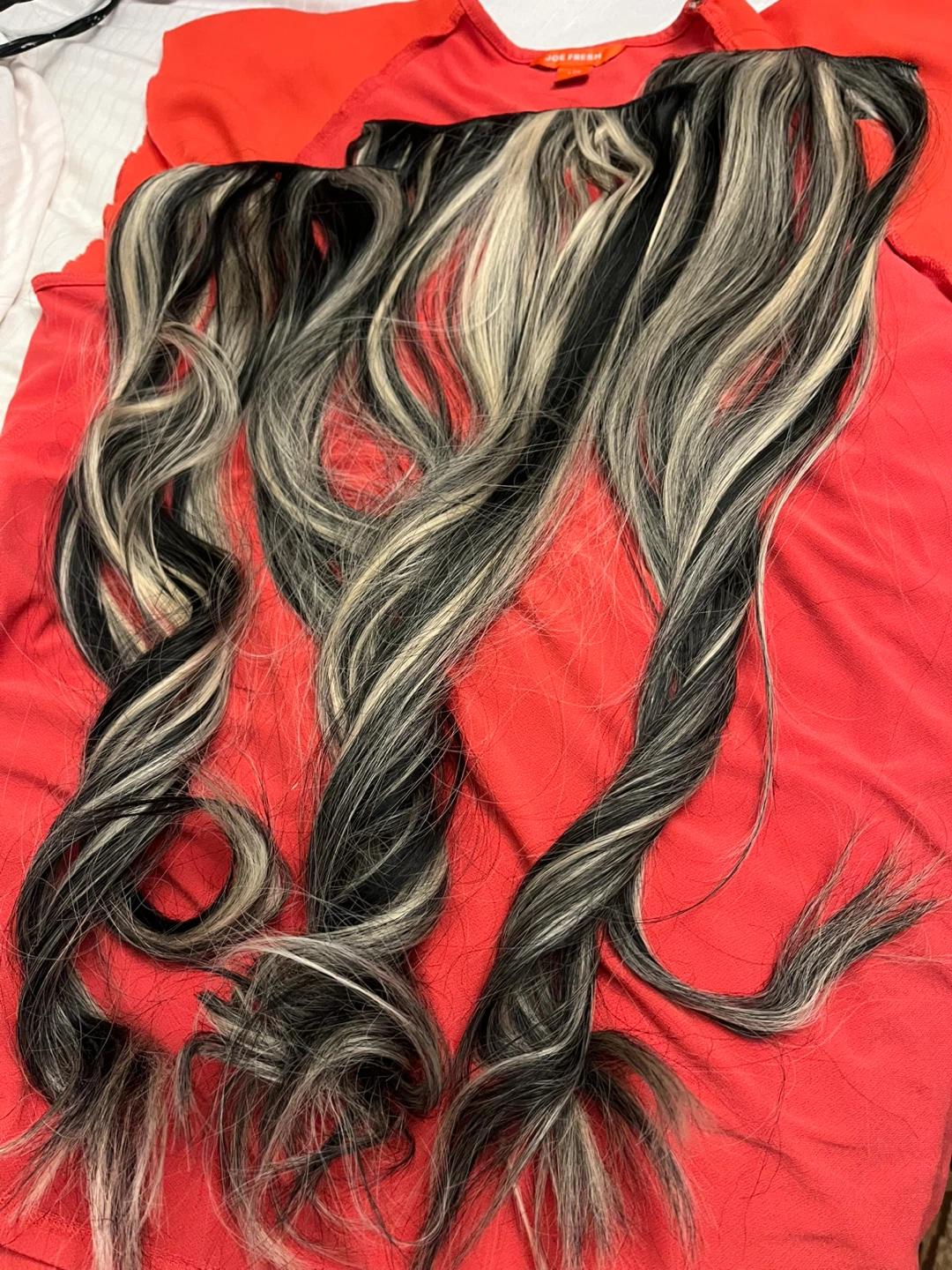 Black and Blonde Striped Hair Extensions - photo 4