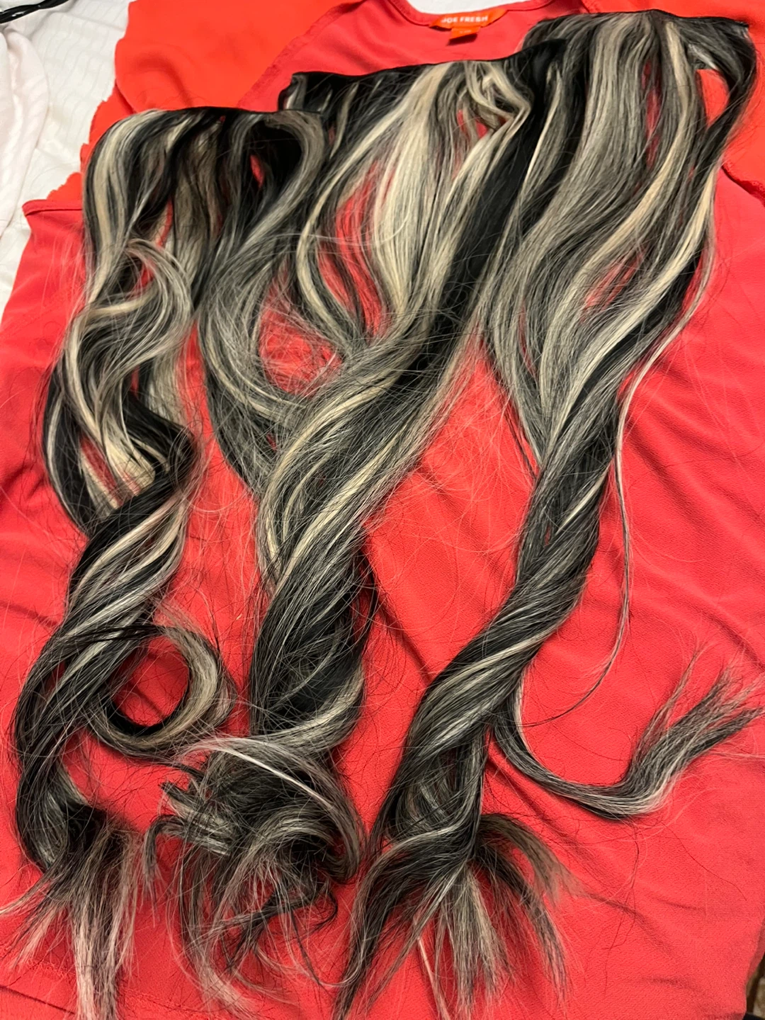 Black and Blonde Striped Hair Extensions - photo 3