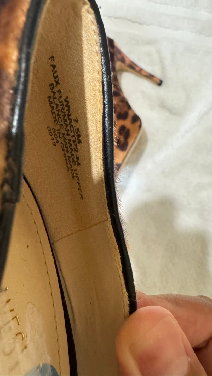 Nine West Leopard Print Heels Size 7.5