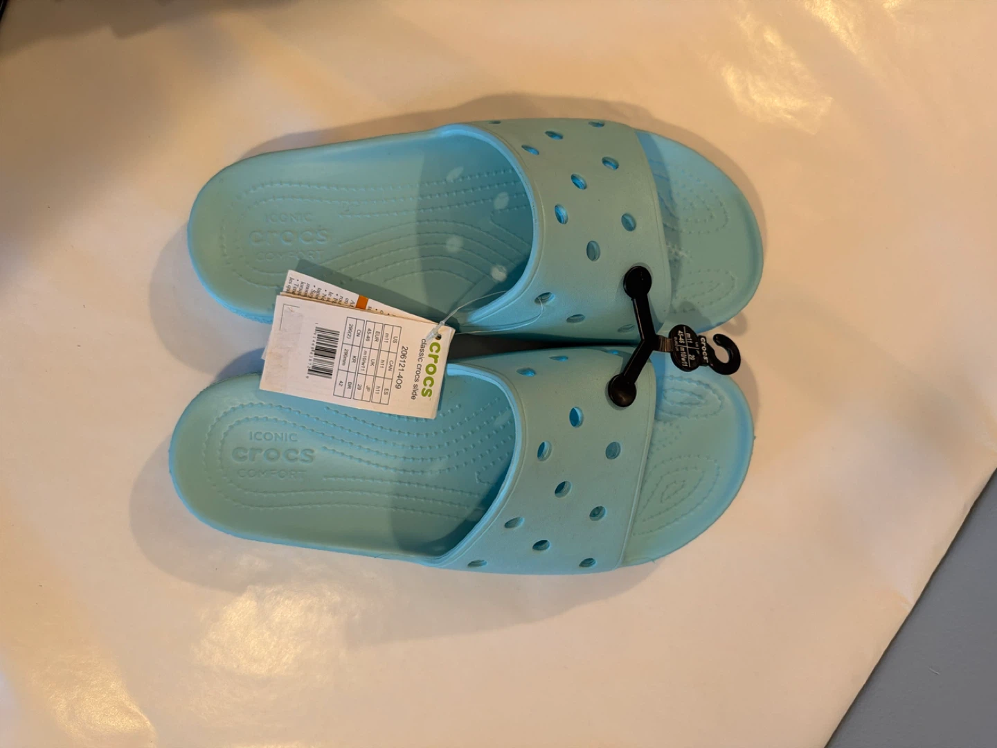 Crocs Classic Slide Sandals - Light Blue - Size M 11