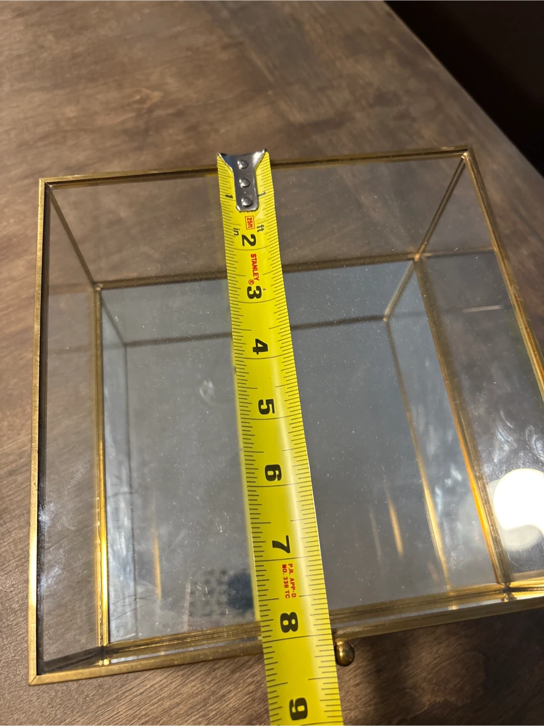 Glass Jewelry Box with Gold Trim - photo 4