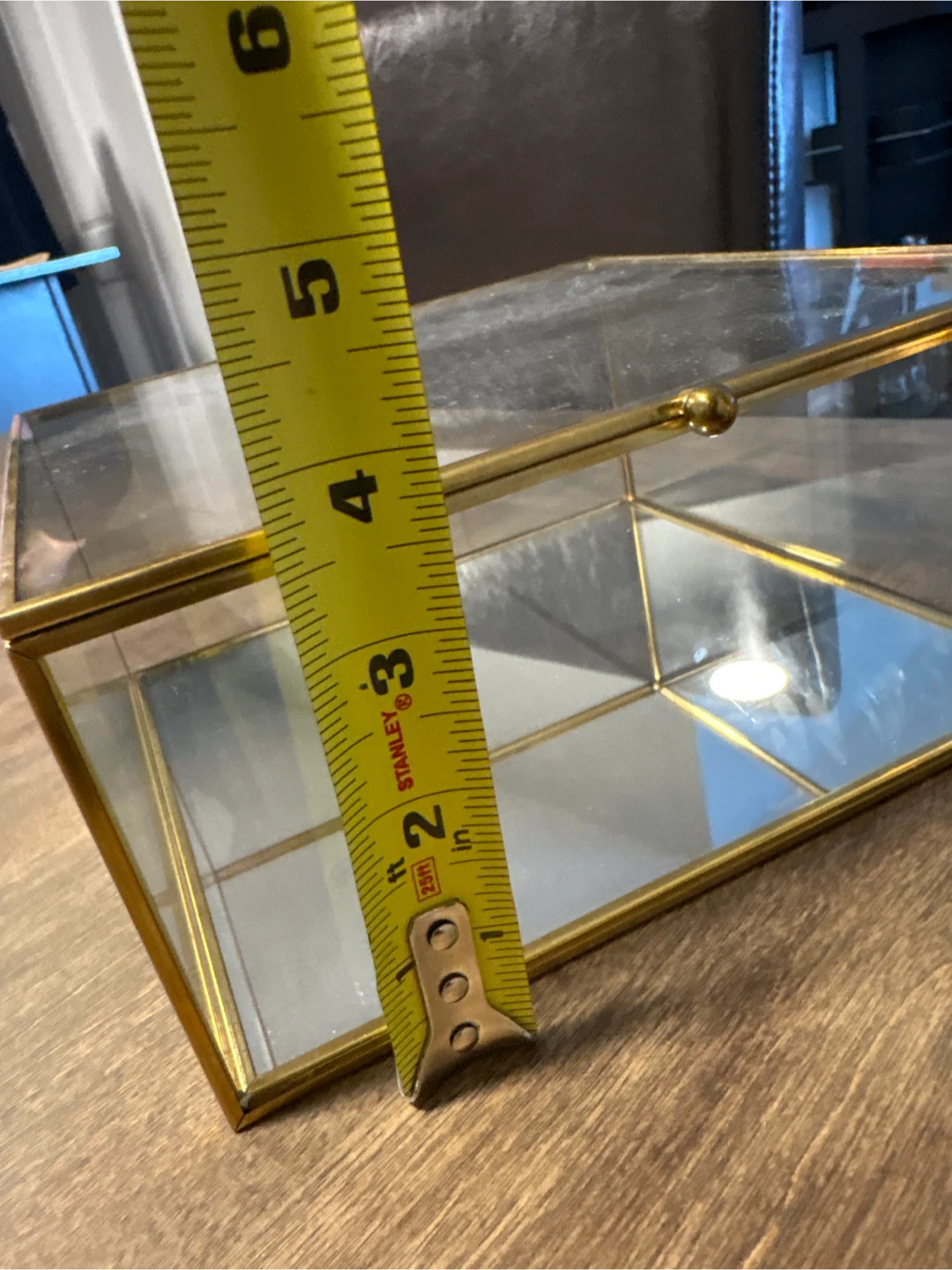 Glass Jewelry Box with Gold Trim - photo 5