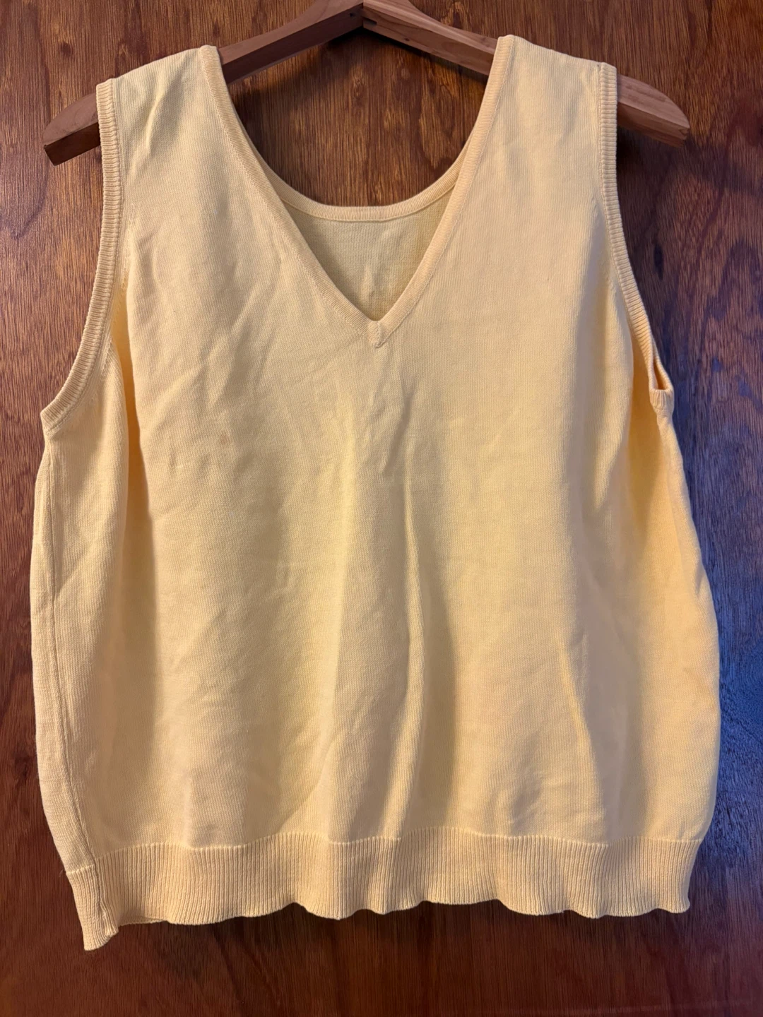 ⚽ Parkhurst Women's Yellow V-Neck Sleeveless Sweater Vest - photo 2