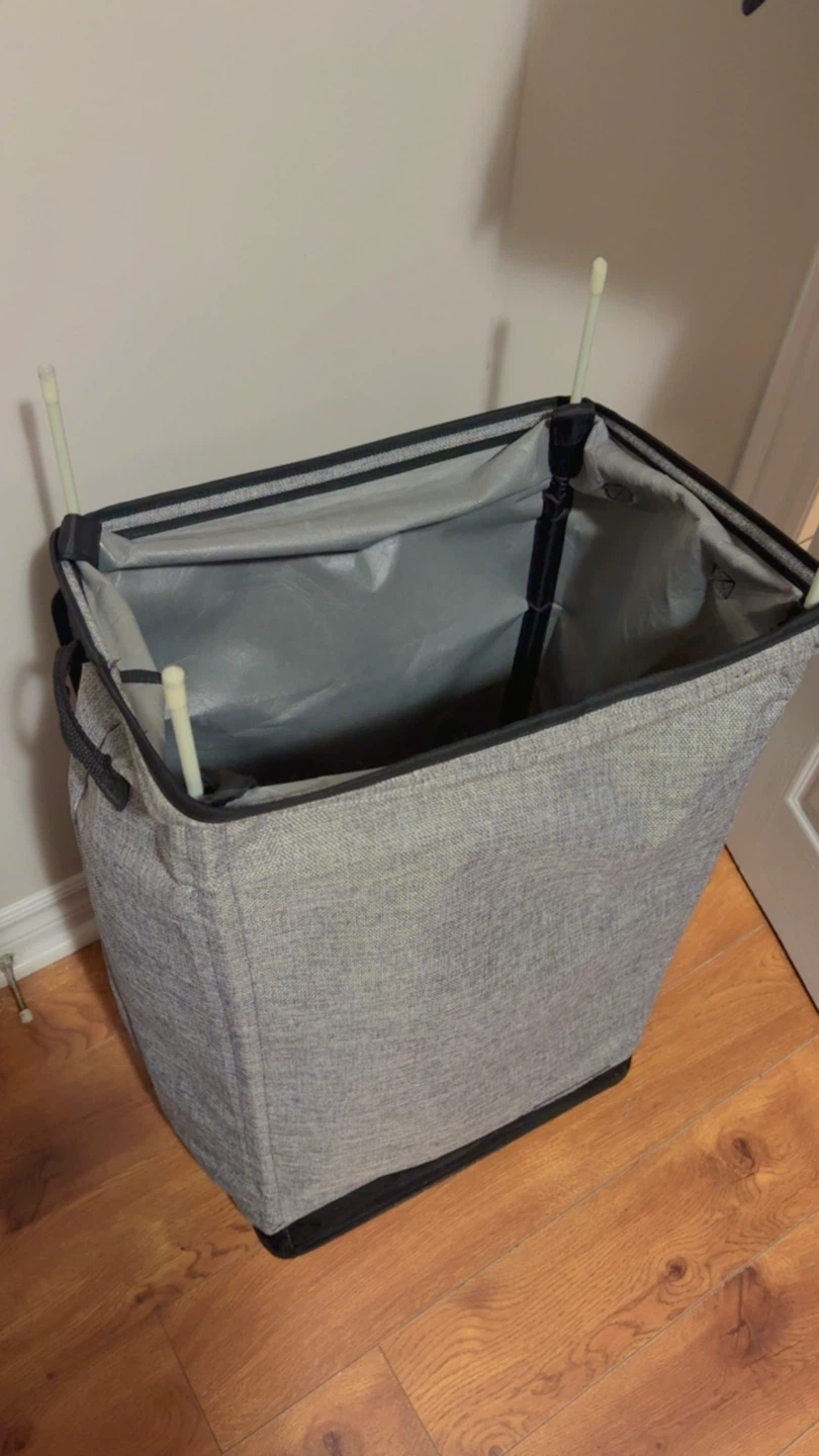⚽ Grey Laundry Hamper with Supports - photo 3