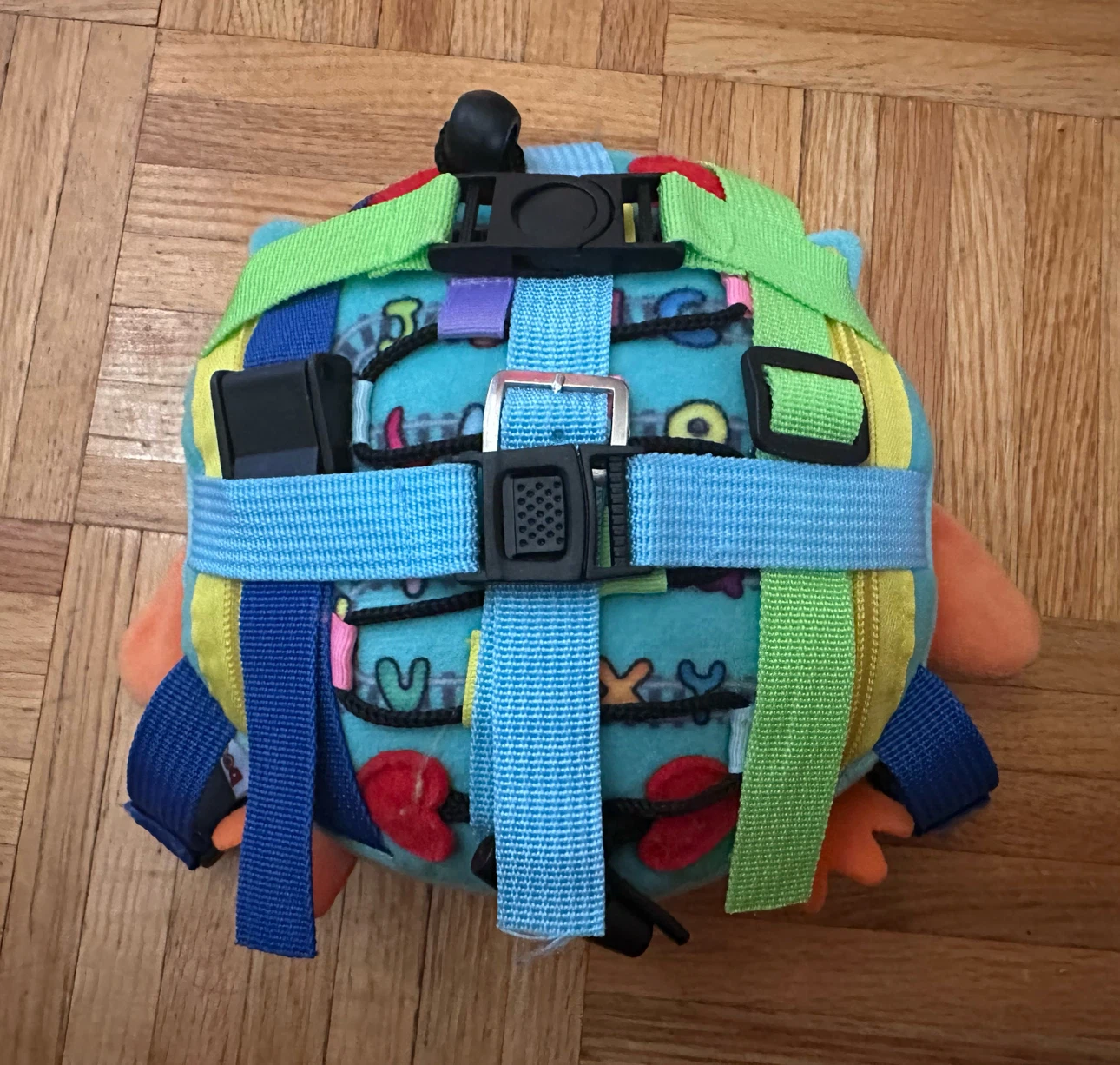 Blue Owl Activity Toy with Buckles & Zippers - photo 2