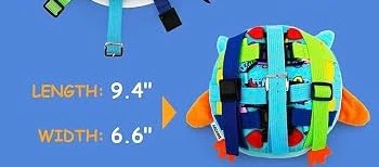 Blue Owl Activity Toy with Buckles & Zippers - photo 4