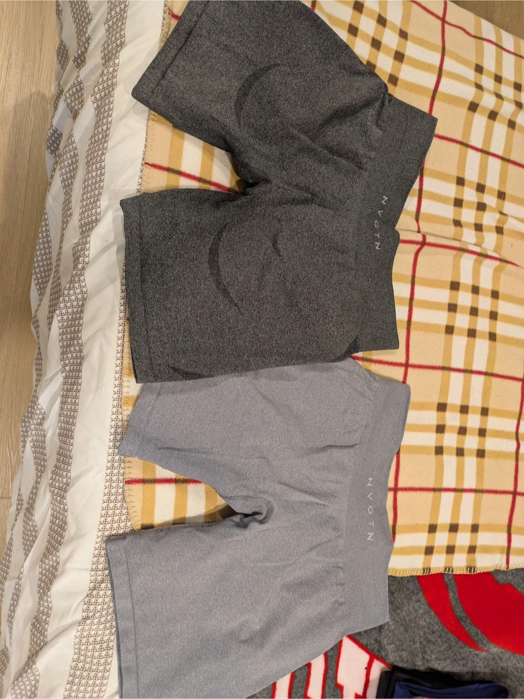 NVGTN Grey Mid Rise Seamless Shorts