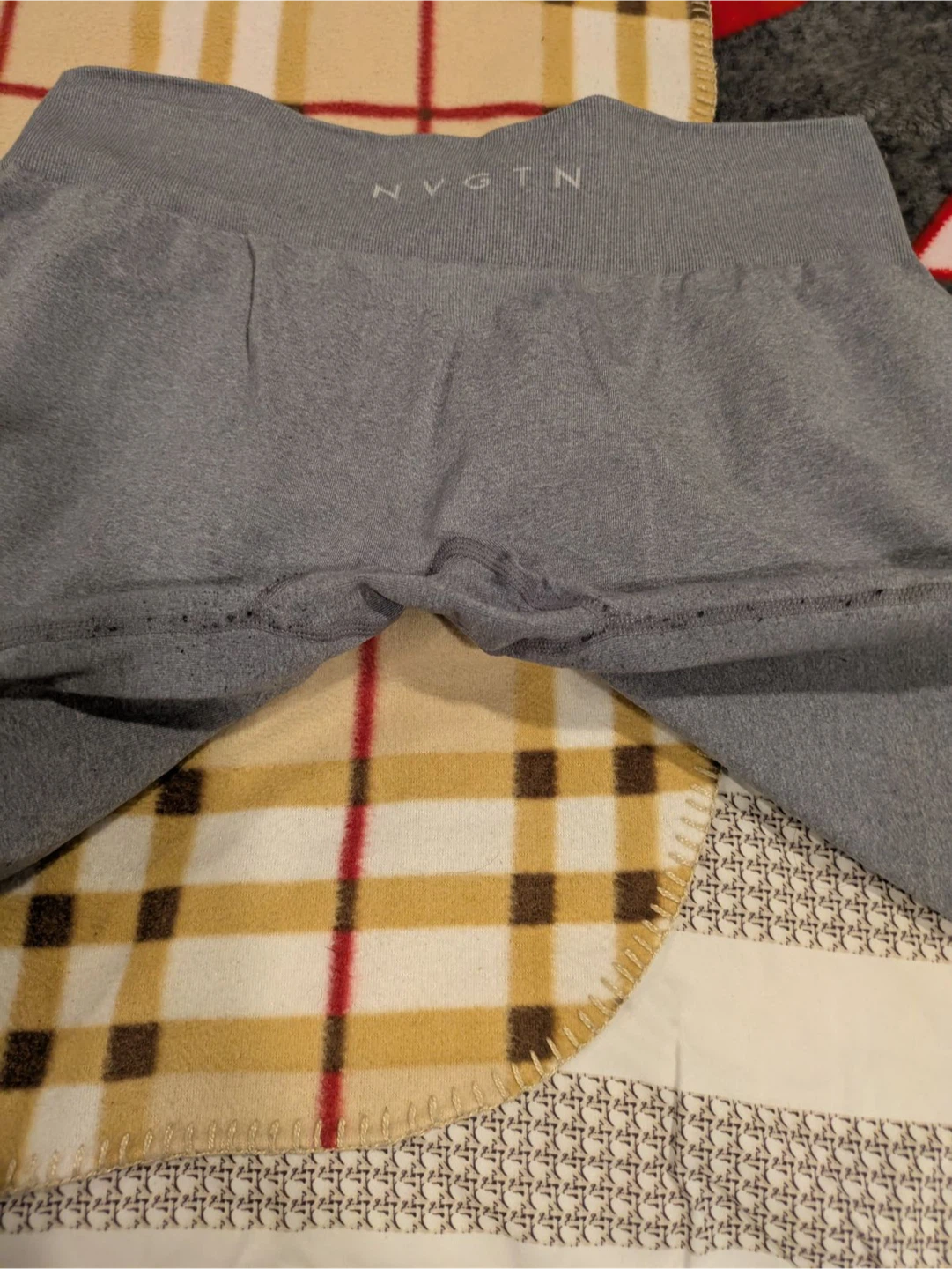 NVGTN Grey Mid Rise Seamless Shorts - photo 4