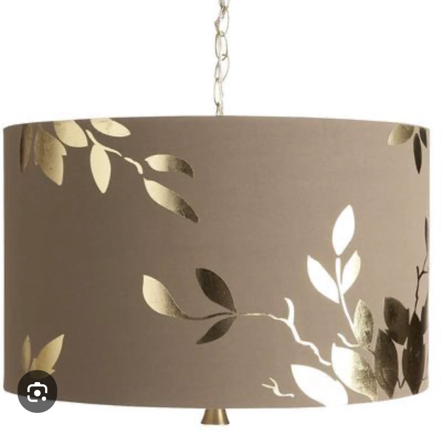 Gorgeous golden leaf lampshade - photo 3