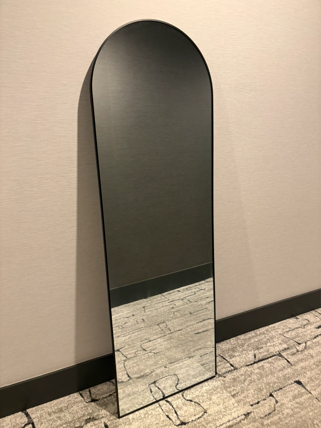 Arch Floor Mirror - Black Metal Frame