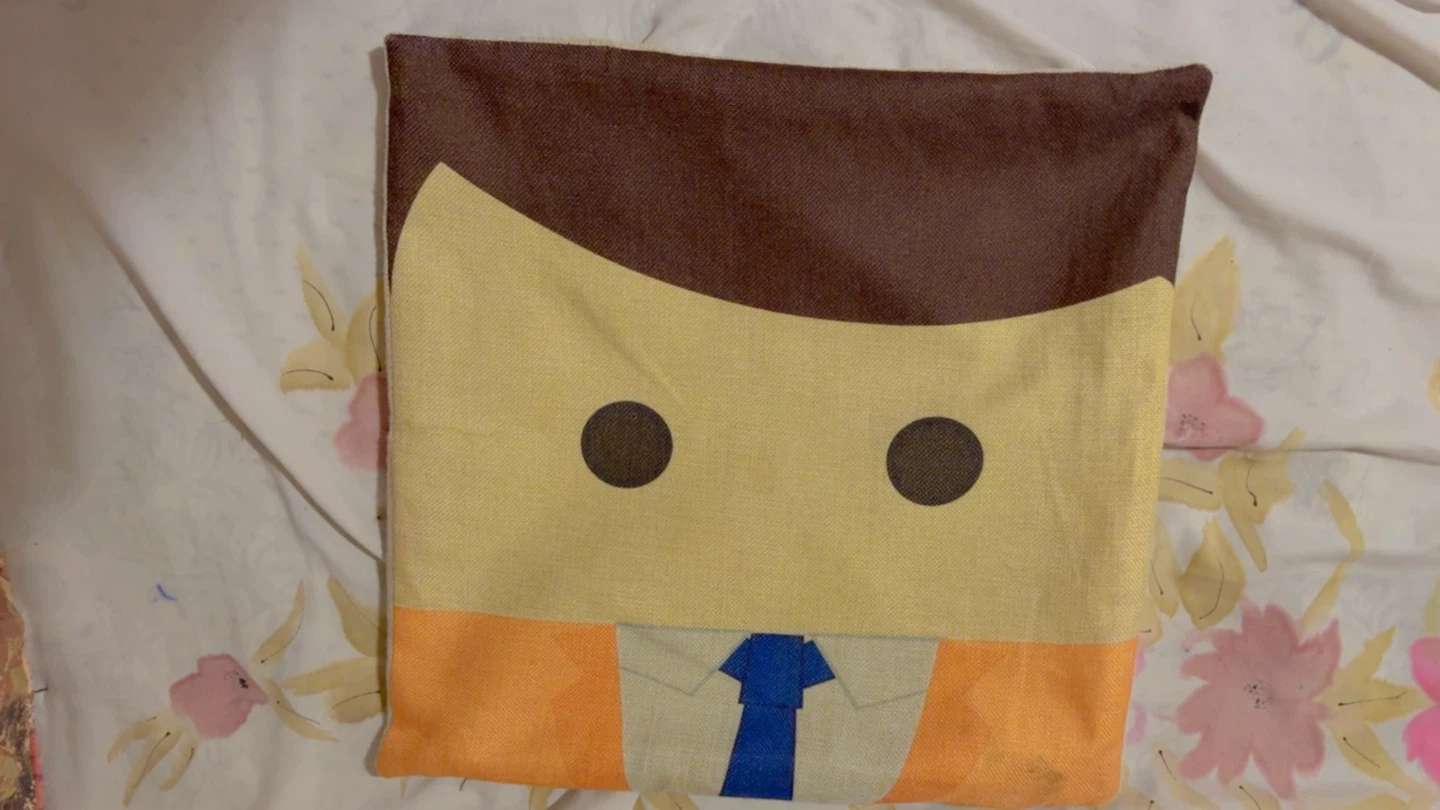 ⚽ Decorative Pillow Cover - Cartoon Character Design